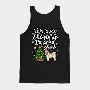 This is my Christmas Pajama Shirt Pug Lover Dog Tank Top